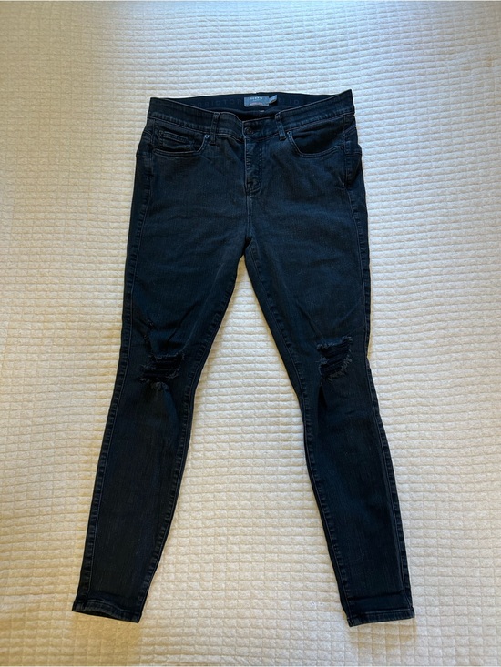 torrid Denim - torrid Black Denim Distressed Skinny Jeans
